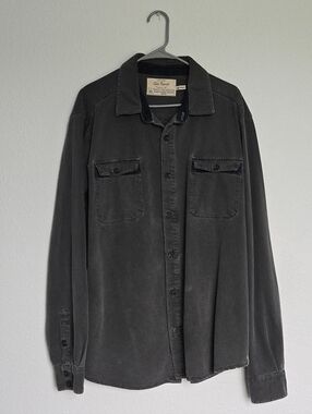Men's Lightweight Black Shirt Jacket